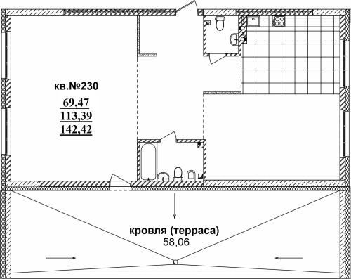 3-комнатная квартира 142.42м2 ЖК Римский квартал